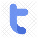 T Letter Alphabet Icon