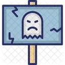 Tablero De Halloween Halloween Irregular Poste De Halloween Icono