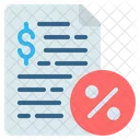 Tax Bill Percent Icon