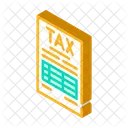 Tax Document Isometric Icône