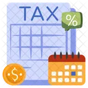 Tax Schedule Tax Planner Tax Paper Icône