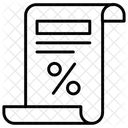 Taxa Percentual Comercio Juros Ícone