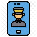 Taxi Service Call Center Message Icon