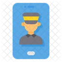 Taxi Service Call Center Message Icon