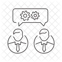 コミュニケーション、チームワーク、チーム アイコン