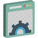 Browser Screen Gear Seo Icon