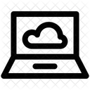 Tecnologia De Nube Nube En Pantalla Monitor De Nube Icono