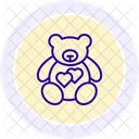 Teddy Bear Line Icon Icon