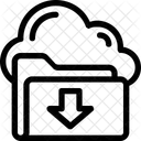 Dossier Telechargement Cloud Icône