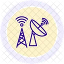 Telecommunication Line Icon Icon