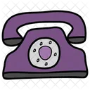 Festnetz Vintage Telefon Alte Kommunikation Symbol