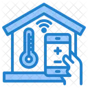 Temperatura De Casa Inteligente Casa Inteligente Temperatura Ícone