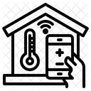 Temperatura De Casa Inteligente Casa Inteligente Temperatura Ícone