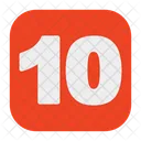 Ten 10 Number Icon