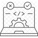 Test Driven Development Thinline Icon Icon