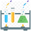 Experimento Quimico Teste De Laboratorio Reacao Quimica Ícone