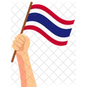 Thailand Hand Holding Nation Symbol Icon