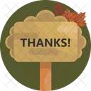 Thanksgiving Thank You Placard Thanks Icon