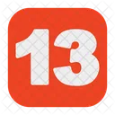 Thirteen Number Math Icon