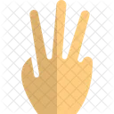 Three Finger Hand Sign High Five Icon