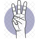 Three Finger  Icon