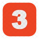 Three 3 Number Icon