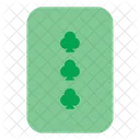 Three Of Clubs  Icon