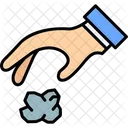 Throwing Trash Garbage Hand Icon