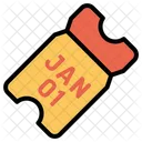 01 January Receipt Celebration Icon