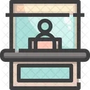 Ticket Counter Reception Enquiry Desk Icon