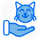 Tierliebhaber Katze Hand Symbol