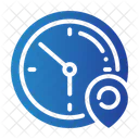 Time And Location Time Clock Icon