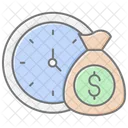 Time Is Money Awesome Lineal Color Icon Symbol