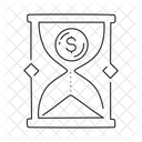 お金、時計、時間 アイコン