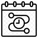 Timeline Working Time Clock Management Calendar Date Icon