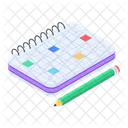 Timetable Diary Timetable Book Notepad Icon