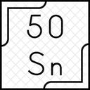 Tin Periodic Table Chemistry Icon