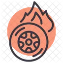 Tire Tyre Burnout Icon