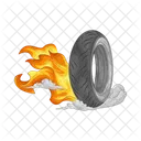 Tire Fire Burn Icon