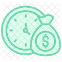 Time Is Money Color Outline Icon Symbol