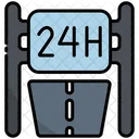 Toll Road 24 Hours 24 Hours Service Symbol