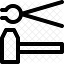 집게 금속 플라이어 망치 아이콘