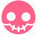 Rosa Totenkopf Smiley Symbol