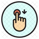 Touch Down Finger Icon