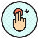 Touch Down Finger Icon