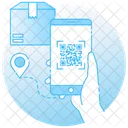 Parcel Scanning Qr Code Scanning Parcel Tracking Icon