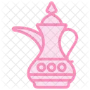 Traditional Dallah Pot Duotone Line Icon 아이콘