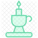 Traditional Lamp Duotone Line Icon 아이콘