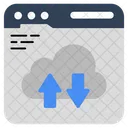 Transferência de dados na nuvem  Ícone