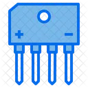 Semiconductor Transistor Chip Icon